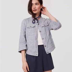 Veste En Jean Femme Ann Taylor LOFT Taille 2 - Occasion Très Bon état - Bleu Classique Sans Doublure